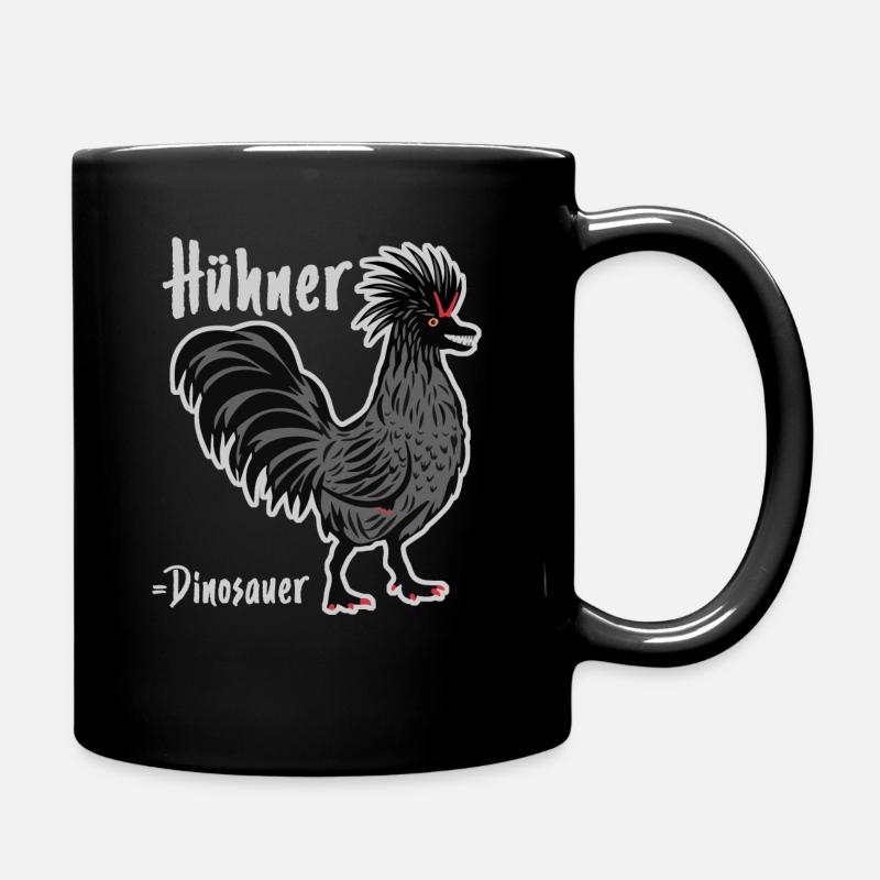 Hühner sind Dinosauer - Tasse einfarbig - Schwarz