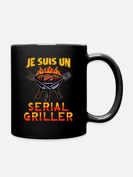 Serial Griller - Humour Barbecue - Mug uni - noir