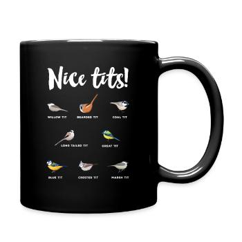 Cadeau d’observation d’oiseau d’ornithologie de seins gentils - Mug uni - noir - Droite