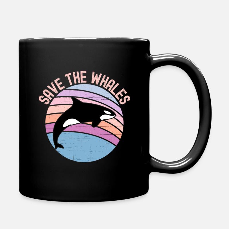 Sauver la baleine orque baleine - Mug uni - noir