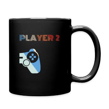 Player 2 Partner Duo Gamer Controller Geschenk - Tasse einfarbig - Schwarz - Rechts
