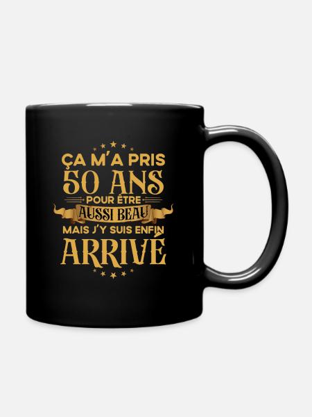 50 ans pour être aussi beau - Cadeau Anniversaire - Mug uni - noir
