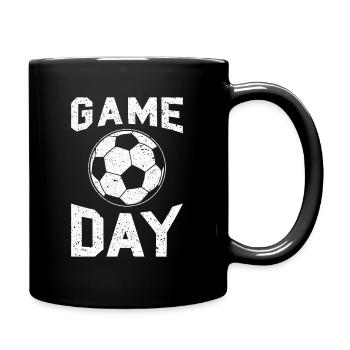 Fussball Fußball Soccer Team Spruch Geschenk - Tasse einfarbig - Schwarz - Rechts