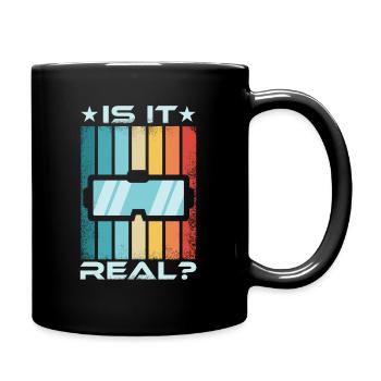Retro Virtual Reality VR Gaming Geschenk - Tasse einfarbig - Schwarz - Rechts