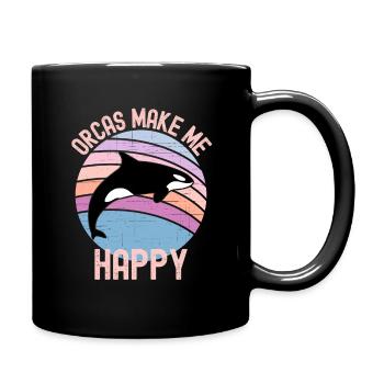 Orcas Machen Sie mich glücklich - Tasse einfarbig - Schwarz - Rechts