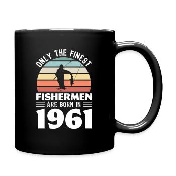 Pêcheurs nés en 1961 60e anniversaire cadeau de pêche - Mug uni - noir - Droite