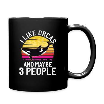 Orque Baleine Kilerwal océan océan orques retro cadeau - Mug uni - noir - Droite