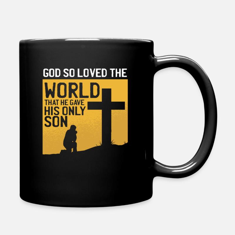 Dieu Croix foi Bible adverse Sort cadeau - Mug uni - noir