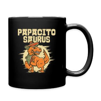 Papacito Saurus Papà T rex Regalo Dinosaurio - Tasse einfarbig - Schwarz - Rechts