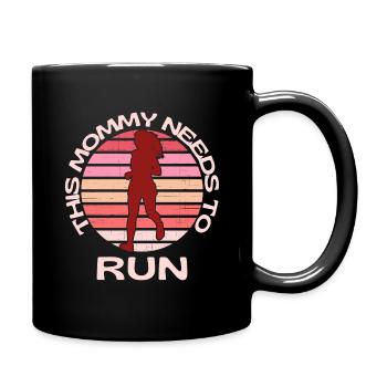 Diese Mama braucht, um Mama Leben laufen - Tasse einfarbig - Schwarz - Rechts