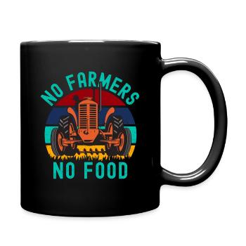 Pas d’agriculteurs pas de tracteur alimentaire - Mug uni - noir - Droite