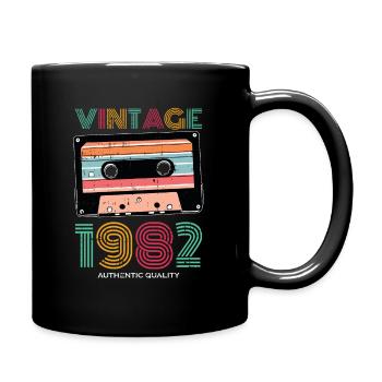 Vintage 1982 82 Birthday Retro Vintage Gift - Full Colour Mug - black - Right