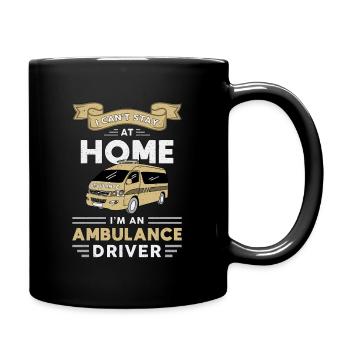Krankenwagen Krankenwagenfahrer Sani Sanitäter - Tasse einfarbig - Schwarz - Rechts