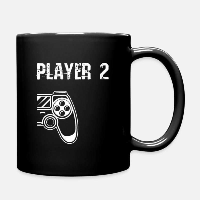Player 1 2 Gamer Gamer Gamer Controller cadeau - Mug uni - noir