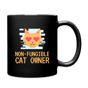 Non Fungible Cat Owner NFT Cats Funny - Full Colour Mug - black - Right