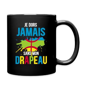Drapeau Kabyle Berbère Amazigh Humour - Mug uni - noir - Droite