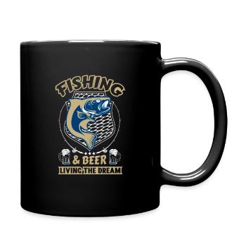 Lustiger Humor Angeln Slogan Spaß - Tasse einfarbig - Schwarz - Rechts