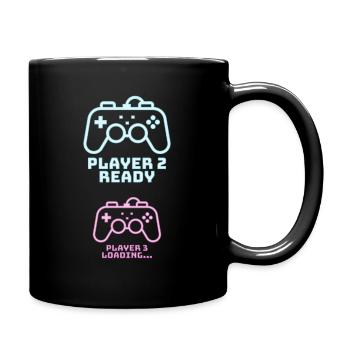 Player 2 3 Invites Birth Baby Gaming Gamer Gift - Full Colour Mug - black - Right