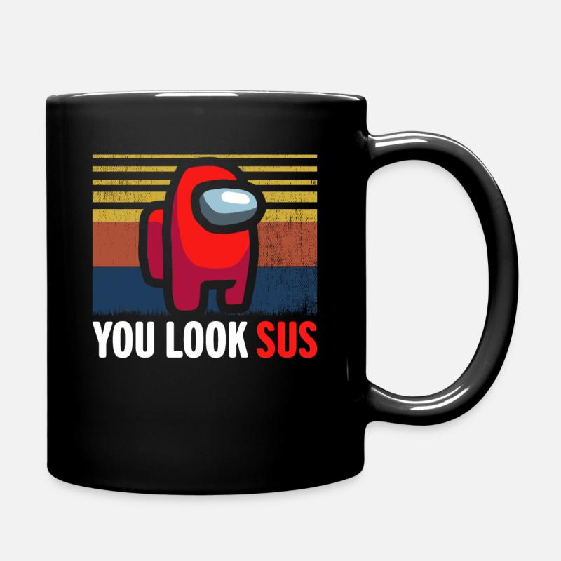 Du siehst verdächtig sus aus Gamer - Tasse einfarbig - Schwarz