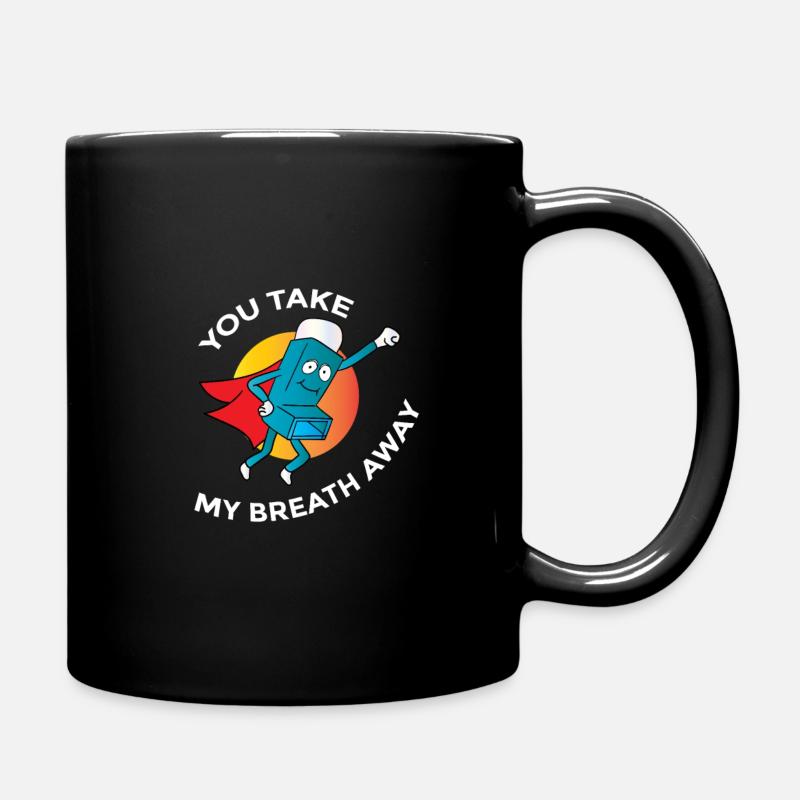 Asthma Bronchiale Spray Atemnot Budesonid Geschenk - Tasse einfarbig - Schwarz