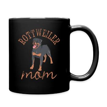 Rottweiler Rottie Maman maman mère Vintage - Mug uni - noir - Droite