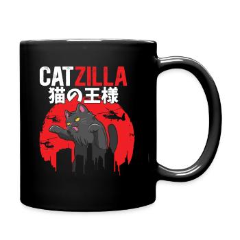 Catzilla Amoureux Des Chats Japonais Parodie Film - Mug uni - noir - Droite