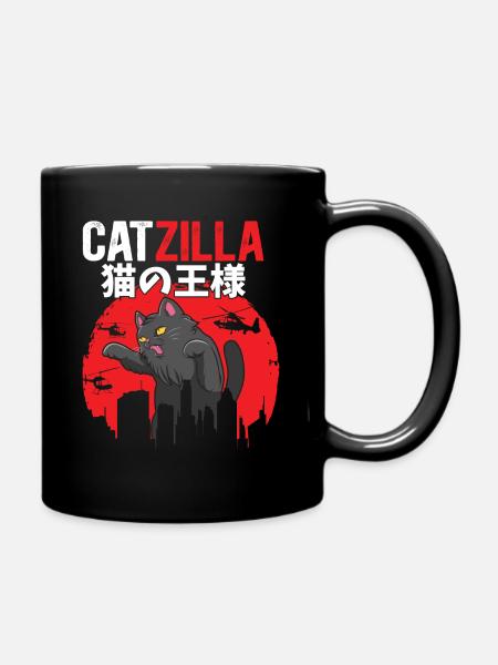 Catzilla Amoureux Des Chats Japonais Parodie Film - Mug uni - noir
