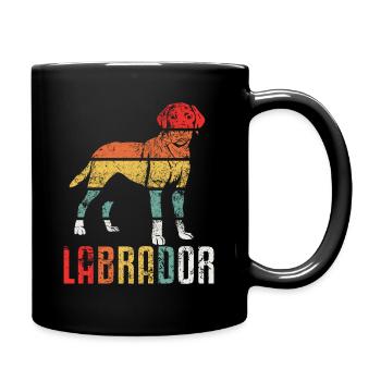 Labrador Labbi Vintage Retro - Mug uni - noir - Droite