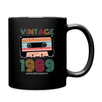 Vintage 1989 89 Anniversaire rétro Millésime cadeau - Mug uni - noir - Droite