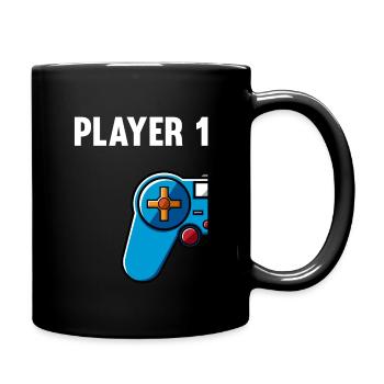 Gamer 1 2 Player Gaming Gaming Console Gift - Full Colour Mug - black - Right