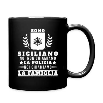 Sono Siciliano Noi Chiamiamo La Familglia Trinacri - Full Colour Mug - black - Right