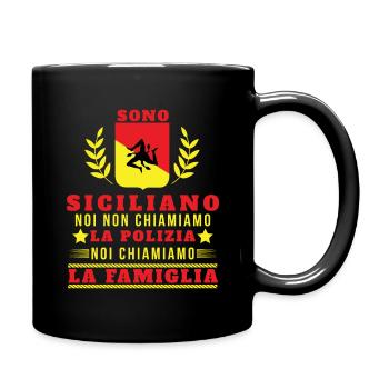 Sono Siciliano Noi Chiamiamo La Familglia Trinacri - Full Colour Mug - black - Right