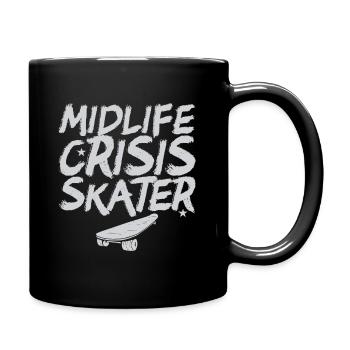 Midlife Crisis Skater Skateboard Skateboarding - Full Colour Mug - black - Right