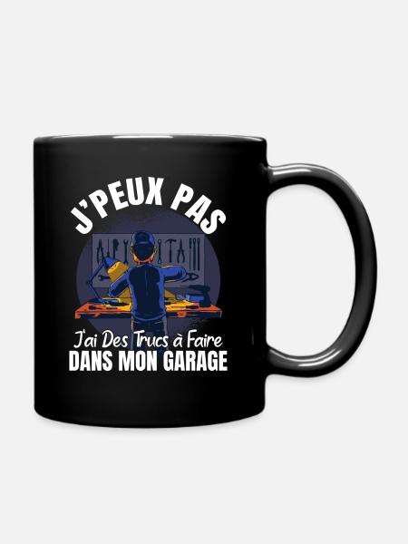 Papa Bricoleur Humour J'peux Pas Cadeau Garage - Mug uni - noir