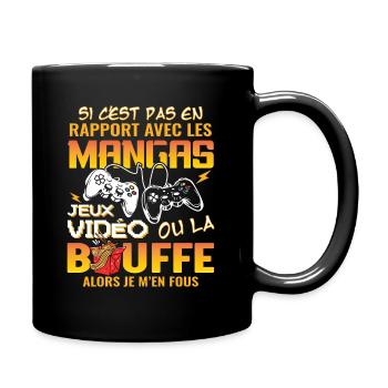 Cadeau Ado Geek Garçon Otaku Manga Et Jeux Vidéo - Mug uni - noir - Droite