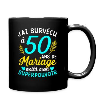 50e Anniversaire De Mariage Humour Cadeau - Mug uni - noir - Droite