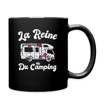 La Reine Du Camping Campeuse Cadeau Campeur Femme - Mug uni - noir - Droite