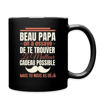 Beau Papa Meilleur Cadeau Fête Des Pères Original - Mug uni - noir - Droite