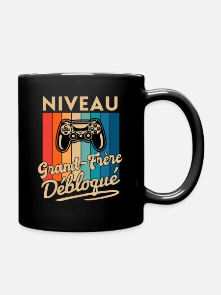 Niveau Grand Frère Débloqué Annonce Grossesse Geek - Mug uni - noir