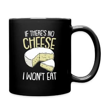 Fromage Cheese Cheddar Souris morceau de fromage reniflaire cadeau - Mug uni - noir - Droite