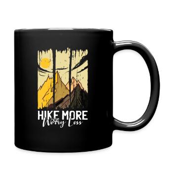 Hiking Wandern Berge Natur Berg Retro Geschenk - Tasse einfarbig - Schwarz - Rechts