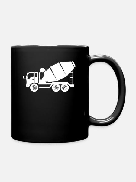 Zementmischer Betonmischer Straßenbau Beton Zement - Tasse einfarbig - Schwarz