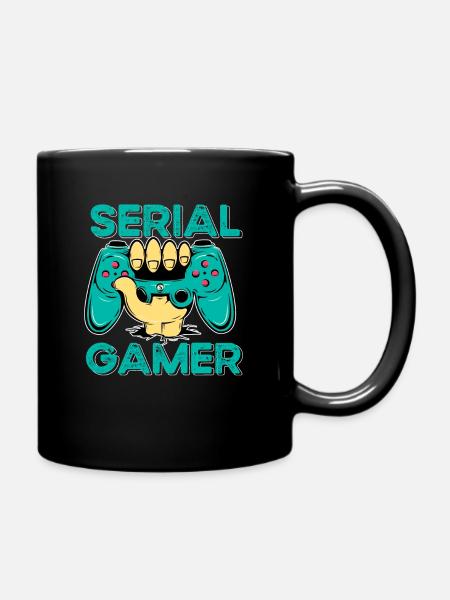Serial Gamer Ado Geek Humour Jeux Vidéo - Mug uni - noir