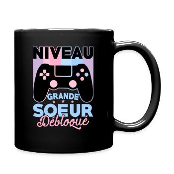 Future Grand Soeur Gamer Annonce Grossesse Geek - Mug uni - noir - Droite