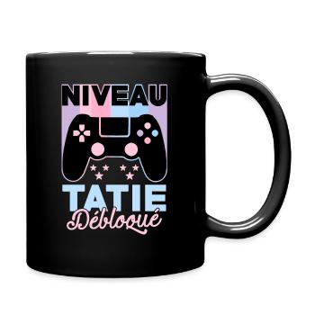 Future Tatie Gamer Annonce Grossesse Tata Geek - Mug uni - noir - Droite