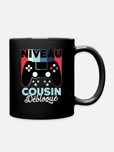 Futur Cousin Gamer Annonce Grossesse Geek - Mug uni - noir