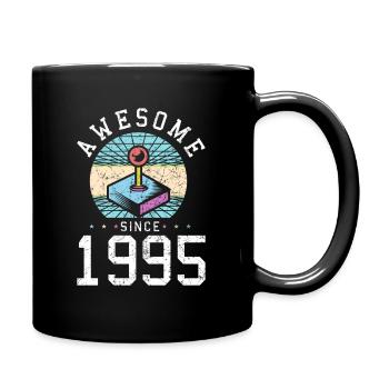 Vintage 1995 95 Birthday Retro Vintage Gift - Full Colour Mug - black - Right