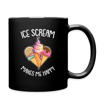 Glace glace glace crème glacée d’été rengaine cadeau - Mug uni - noir - Droite