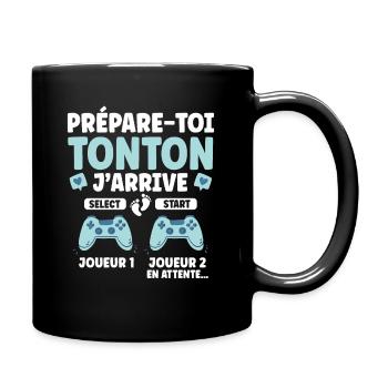 Futur Tonton Gamer Cadeau Annonce Grossesse - Mug uni - noir - Droite