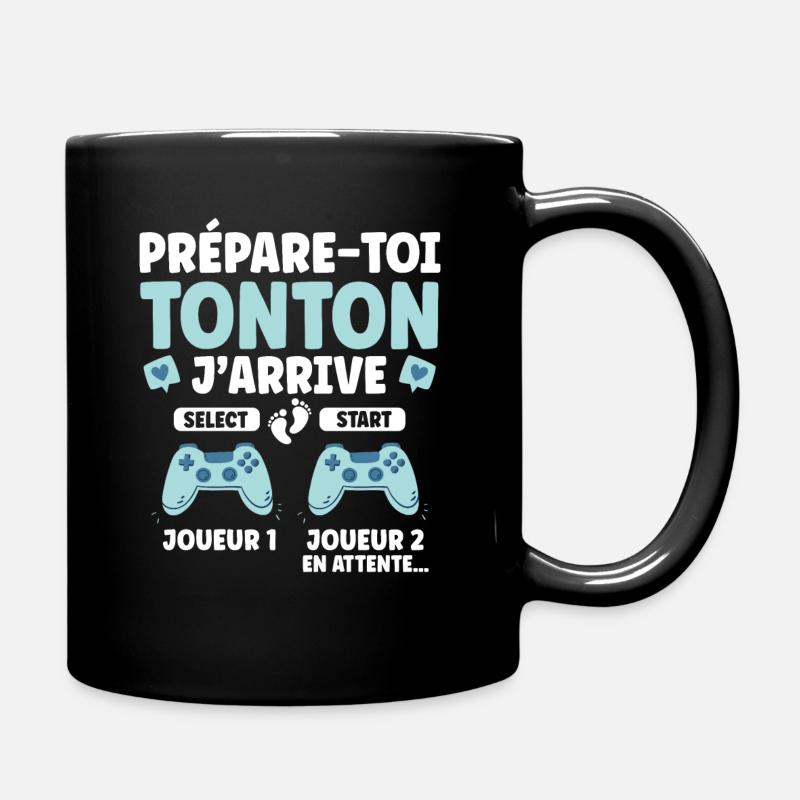 Futur Tonton Gamer Cadeau Annonce Grossesse - Mug uni - noir